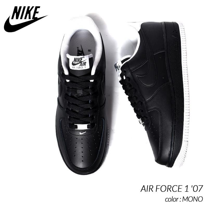 【新品/27.5cm】NIKE AIR FORCE 1 07 黒 白 ブラック