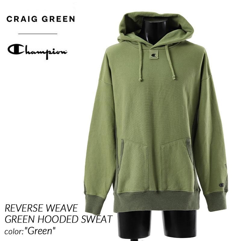 ̤ȯ Champion  CRAIG GREEN HOODED SWEAT Green ԥ С ѡ 쥤 ꡼ (  աǥ H0338S )