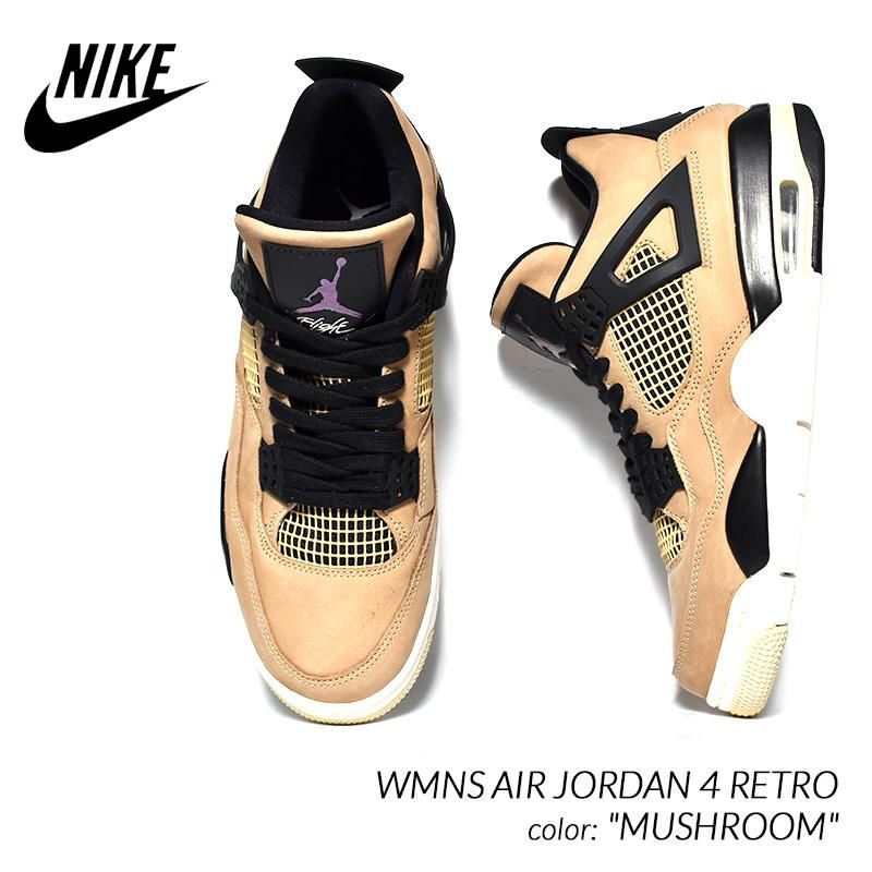 NIKE WMNS AIR JORDAN 4 RETRO MUSHROOM ナイキ ウィメンズ エア ジョーダン レトロ スニーカー (  マッシュルーム メンズサイズ AQ9129-200 ) - 海外限定 日本未発売 希少モデル スニーカー ショップ シューズ 大阪 北堀江  プレシャスプレイス【 IMPORT SHOES u0026 CLOTHES