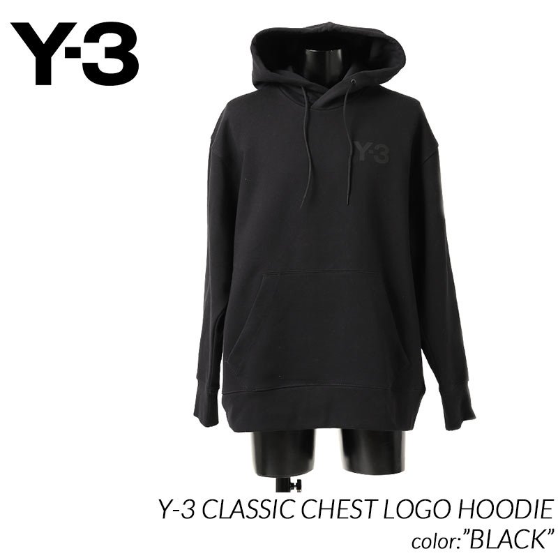 Y-3 CLASSIC CHEST LOGO HOODIE ”BLACK” ワイスリー クラシック
