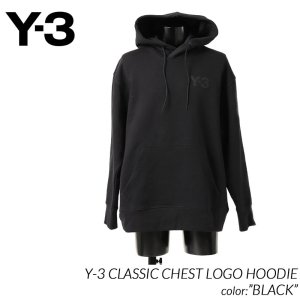 Y-3 CLASSIC CHEST LOGO HOODIE ”BLACK” ワイスリー クラシック チェストロゴ パーカー ( 黒 ブラック フーディ メンズ GV4198 )