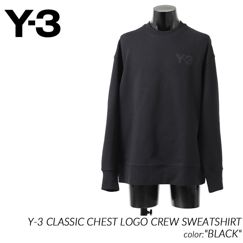 Y-3 CLASSIC CHEST LOGO CREW SWEATSHIRT ”BLACK” ワイスリー