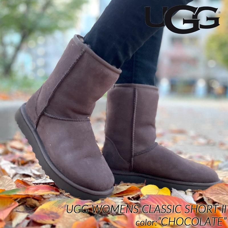 UGG WOMENS CLASSIC SHORT II CHOCOLATE  ࡼȥ֡ 饷å 硼 2 ǥ ( 祳졼 㿧 BOOTS 1016223 )