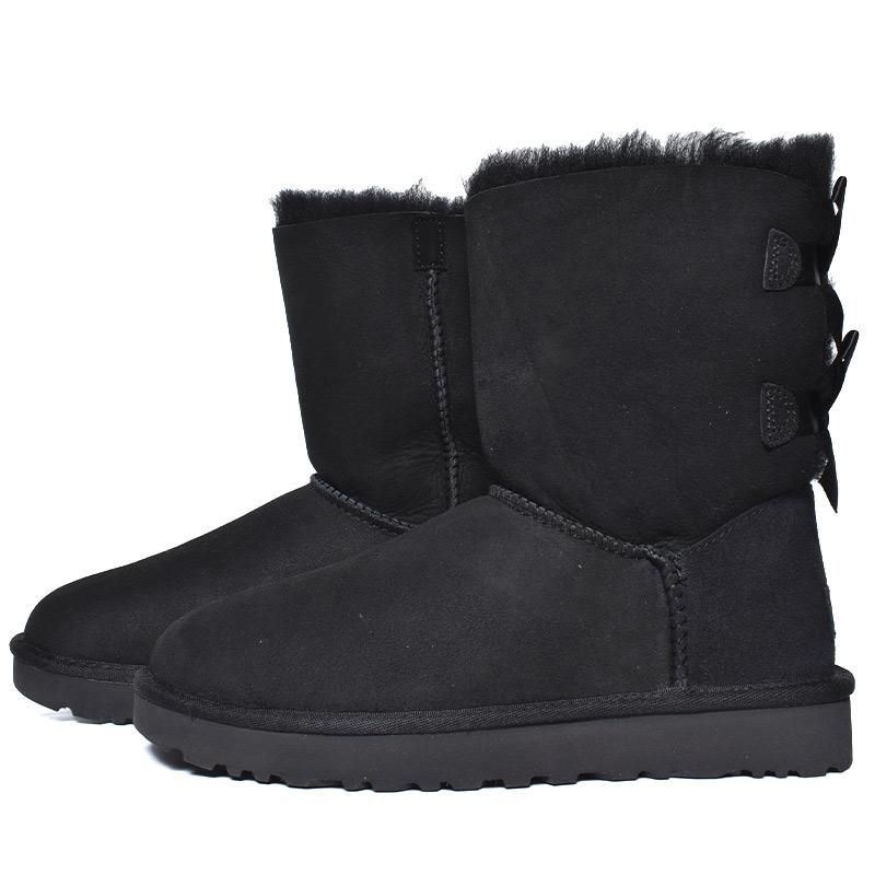 UGG WOMENS BAILEY BOW II BLACK  ࡼȥ֡ ٥꡼ ܥ 2 ǥ (  ֥å  ܥ BOOTS 1016225 )