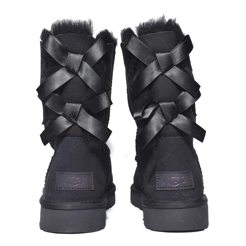 UGG WOMENS BAILEY BOW II BLACK アグ ムートンブーツ ベイリー ボウ 2