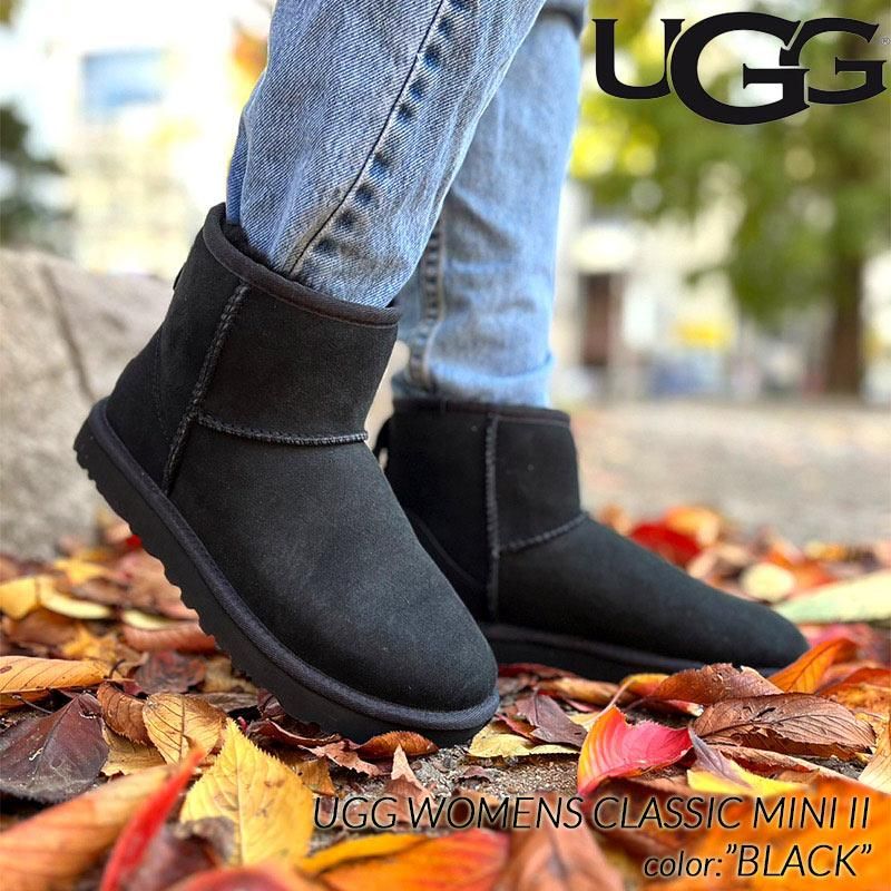 UGG WOMENS CLASSIC MINI II BLACK アグ ムートンブーツ クラシック ミニ 2 レディース ( 黒 ブラック BOOTS  1016222 ) - 海外限定 日本未発売 希少モデル スニーカー ショップ シューズ 大阪 北堀江 プレシャスプレイス【 IMPORT SHOES  u0026 CLOTHES