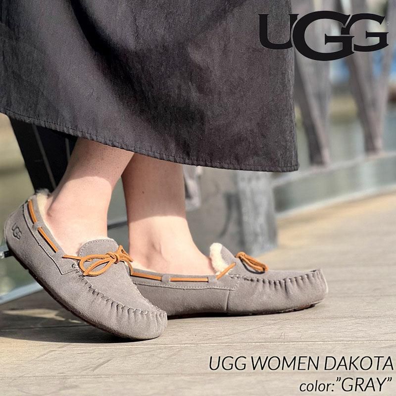 美品UGG アグ モカシン W DAKOTA グレー 美品 - モカシン