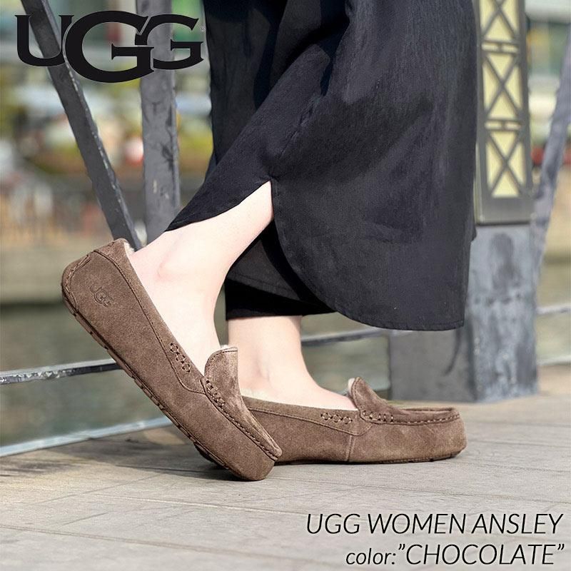 UGG モカシン Ansley レディース チョコレート 24.0 cm - モカシン