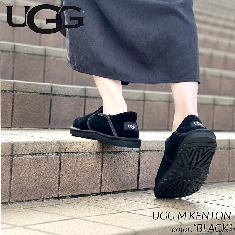 UGG M KENTON BLACK アグ メンズ ケントン スリッポン スリッパ 