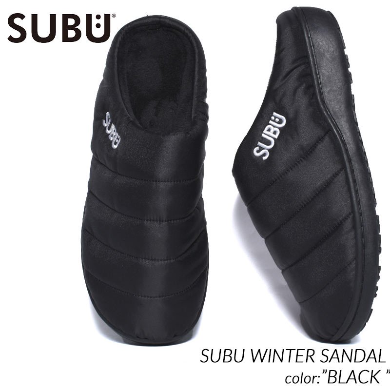 SUBU WINTER SANDAL BLACK スブ ウィンターサンダル ルームシューズ