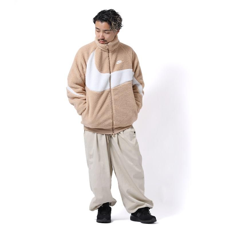 NIKE BIG SWOOSH BOA JACKET BEIGE × WHITE ナイキ ビッグ スウッシュ