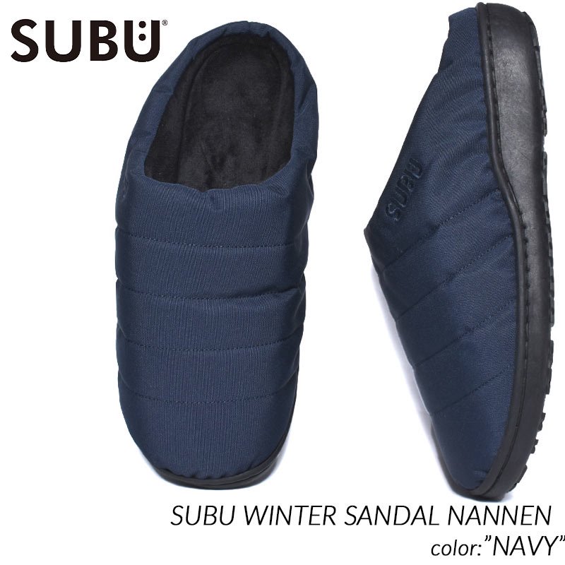 SUBU WINTER SANDAL NANNEN NAVY スブ サンダル ルームシューズ