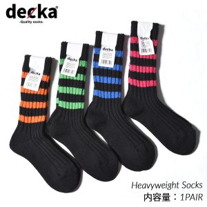 【メンズ】decka -quality socks- Heavyweight Socks / Stripes 3rd Collection デカ ストライプ ソックス ( ボーダー 靴下 )