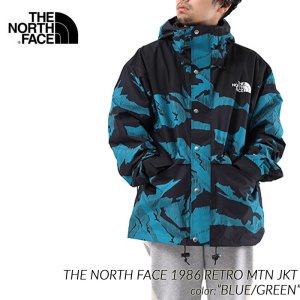 日本未発売 THE NORTH FACE 1986 RETRO MTN JKT BLUE/GREEN ザ ノースフェイス マウンテン ジャケット (海外限定 NF0A7WVF98X )