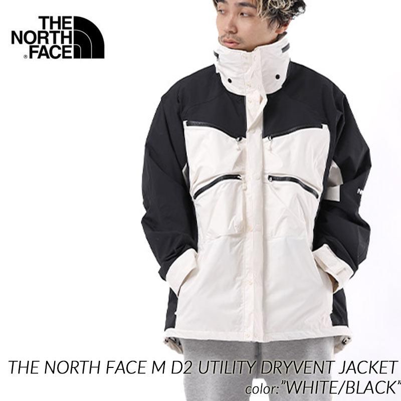 日本未発売 THE NORTH FACE M D2 UTILITY DRYVENT JACKET WHITE/BLACK