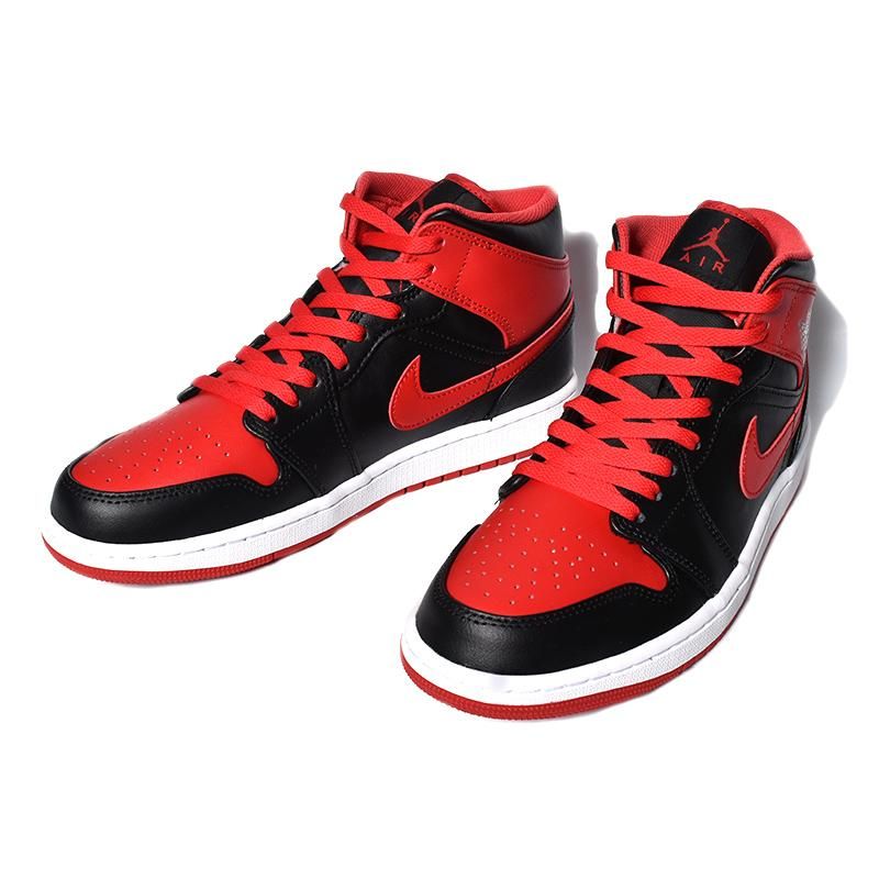 NIKE AIR JORDAN 1 MID Bred Toe ナイキ エア ジョーダン 1 ミッド スニーカー ( ブレッドトゥ 黒 赤 ブラック  レッド メンズ DQ8426-060 ) - 海外限定 日本未発売 希少モデル スニーカー ショップ シューズ 大阪 北堀江 プレシャスプレイス【