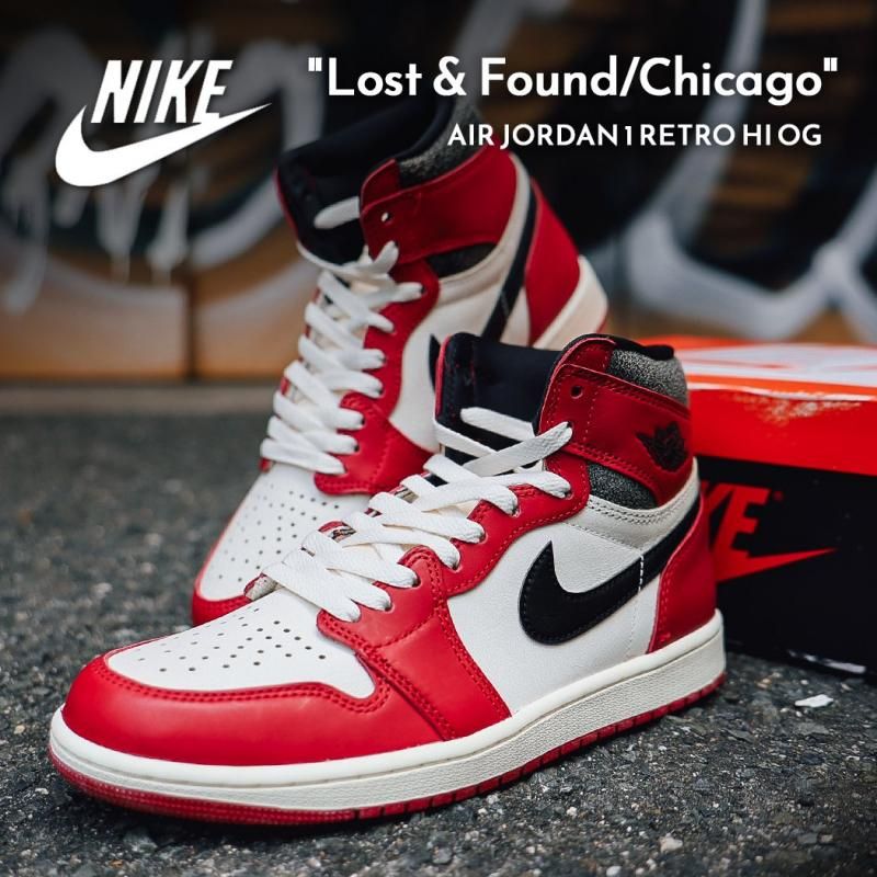 NIKE AIR JORDAN 1 RETRO HI OG Lost u0026 Found/Chicago ナイキ エア ジョーダン レトロ ハイ  スニーカー ( シカゴ 赤 DZ5485-612 ) - 海外限定 日本未発売 希少モデル スニーカー ショップ シューズ 大阪 北堀江  プレシャスプレイス【 IMPORT