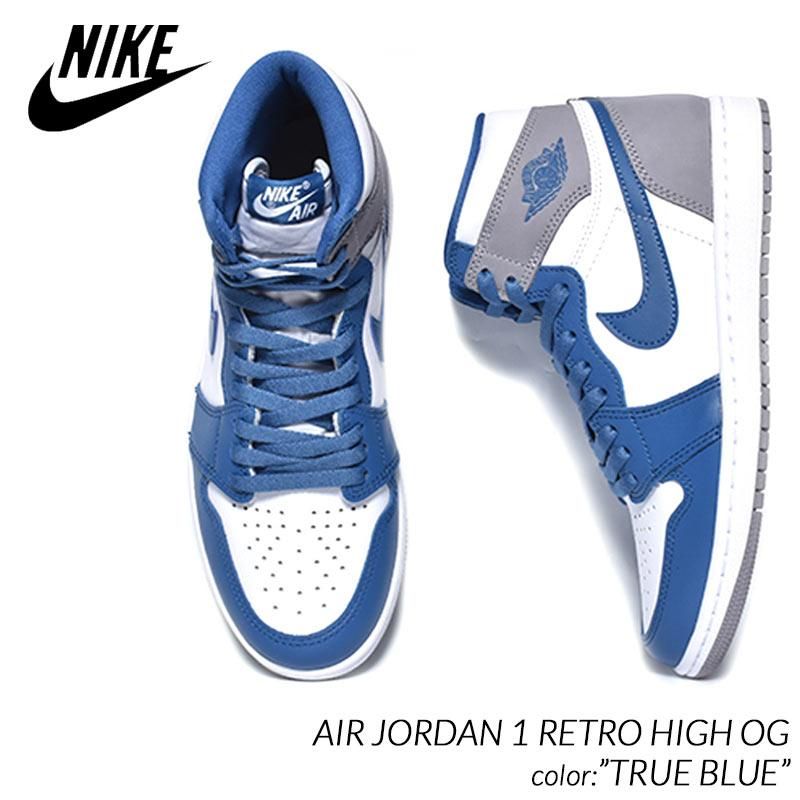 NIKE AIR JORDAN 1 RETRO HIGH OG TRUE BLUE ナイキ エア ジョーダン レトロ ハイ スニーカー (  トゥルーブルー DZ5485-410 ) - 海外限定 日本未発売 希少モデル スニーカー ショップ シューズ 大阪 北堀江 プレシャスプレイス【  IMPORT SHOES u0026