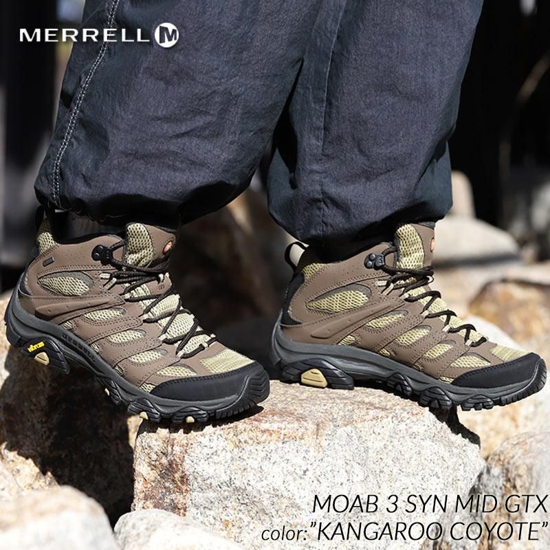 MERRELL MOAB 3 SYN MID GTX KANGAROO COYOTE メレル モアブ ミッド シューズ スニーカー ブーツ (  GORE-TEX ゴアテック J500255 ) - 海外限定 日本未発売 希少モデル スニーカー ショップ シューズ 大阪 北堀江  プレシャスプレイス【 IMPORT SHOES u0026