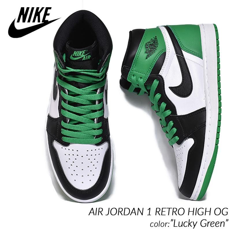 NIKE(ナイキ) サイズ:26.5cm AIR JORDAN 1 HI Black and Lucky Green