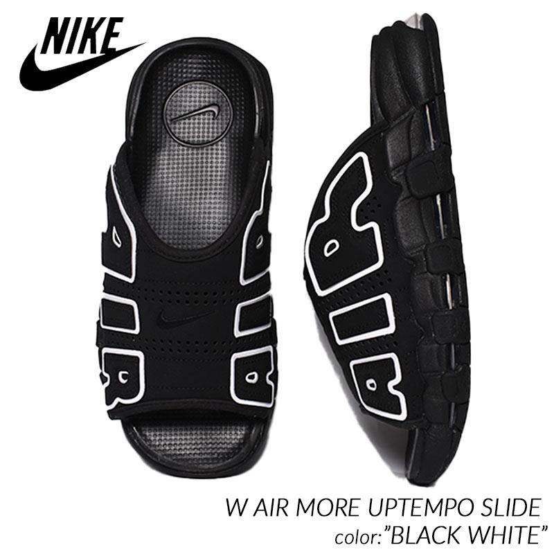 NIKE W AIR MORE UPTEMPO SLIDE BLACK WHITE ナイキ エア モア アップテンポ スライド スニーカー ( 黒  ブラック モアテン FD5983-001 ) - 海外限定 日本未発売 希少モデル スニーカー ショップ シューズ 大阪 北堀江 プレシャスプレイス【  IMPORT SHOES