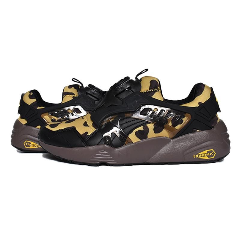 PUMAレオパード柄 スパイクシューズ 黒と黄色 PUMA DISC BLAZE 