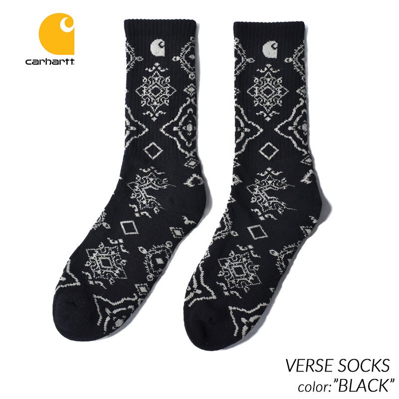 CARHARTT WIP VERSE SOCKS BLACK カーハート ヴァース ソックス 靴下