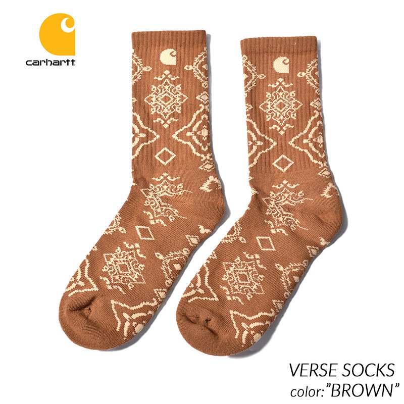 CARHARTT WIP VERSE SOCKS BROWN カーハート ヴァース ソックス 靴下