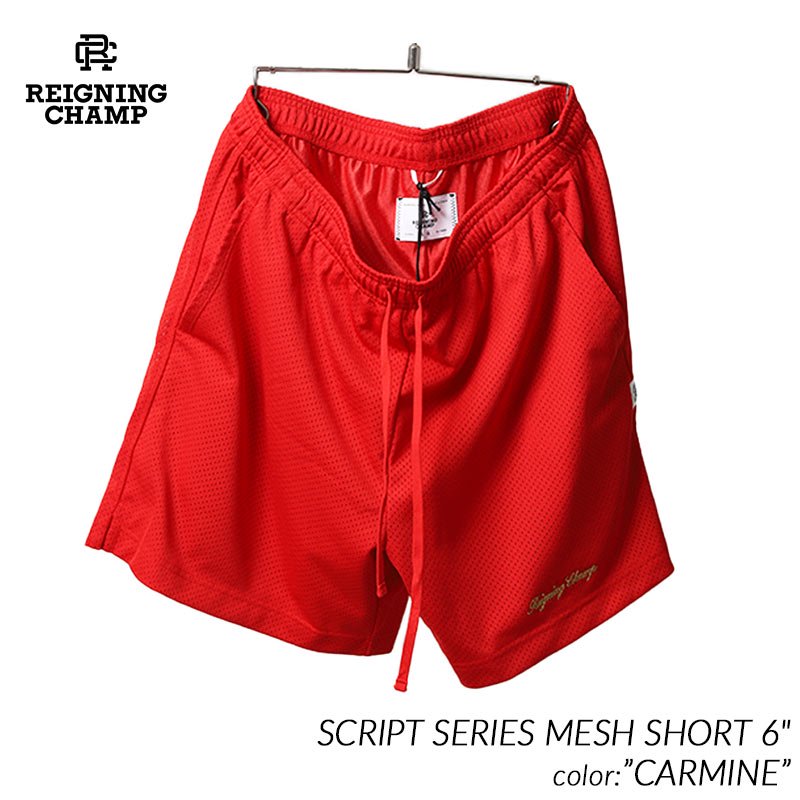 REIGNING CHAMP SCRIPT SERIES MESH SHORT 6