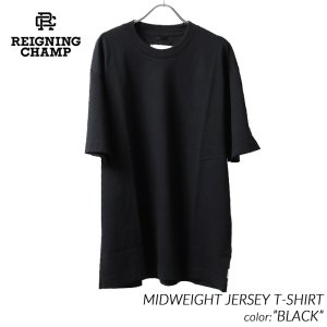 REIGNING CHAMP MIDWEIGHT JERSEY T-SHIRT BLACK レイニングチャンプ 半袖 Tシャツ ( レーニングチャンプ 黒 ブラック RC-1311 )