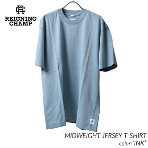 REIGNING CHAMP MIDWEIGHT JERSEY T-SHIRT INK レイニングチャンプ 半袖 Tシャツ ( レーニングチャンプ 青 ブルー RC-1311 )