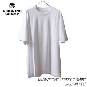 REIGNING CHAMP MIDWEIGHT JERSEY T-SHIRT WHITE レイニングチャンプ 半袖 Tシャツ ( レーニングチャンプ 白 ホワイト RC-1311 )
