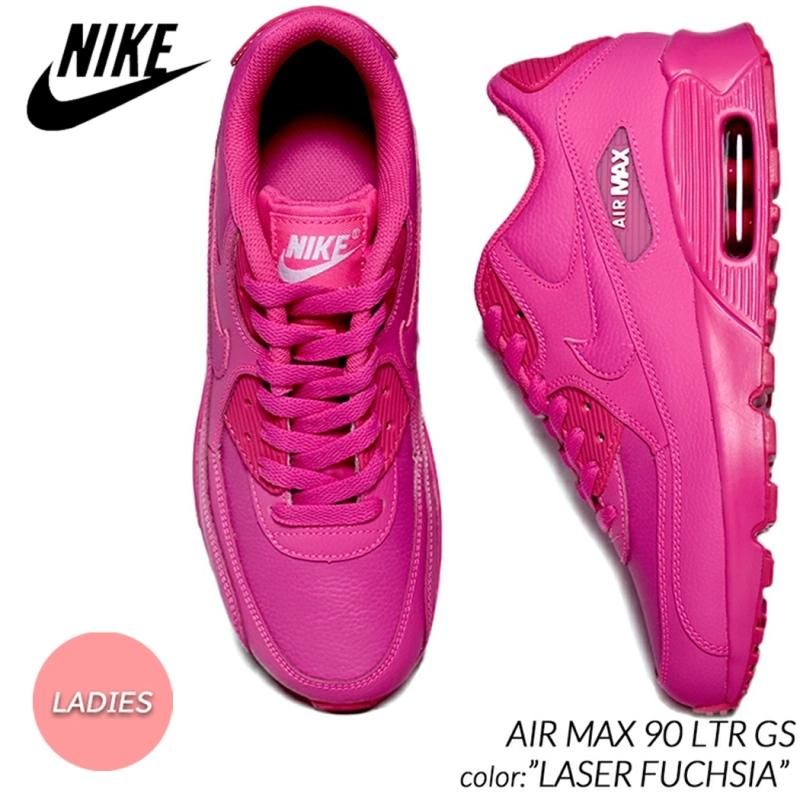 NIKE AIR MAX 90 LTR GS LASER FUCHSIA PINK 833376 603 IMPORT SHOES