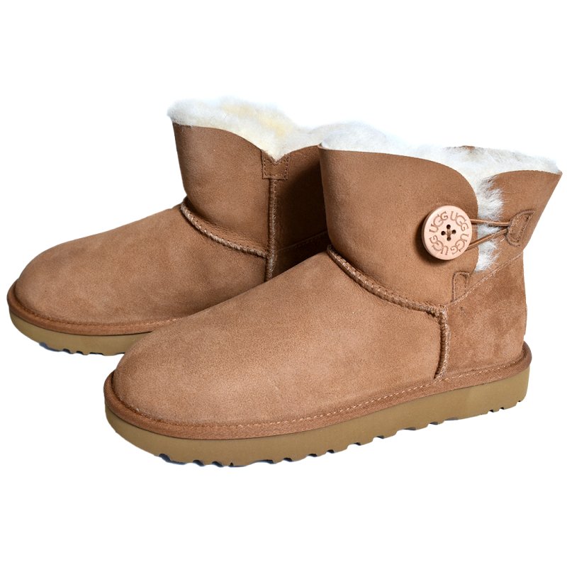 UGG WOMEN MINI BAILEY BUTTON Ⅱ CHESTNUT アグ ウィメンズ ムートン