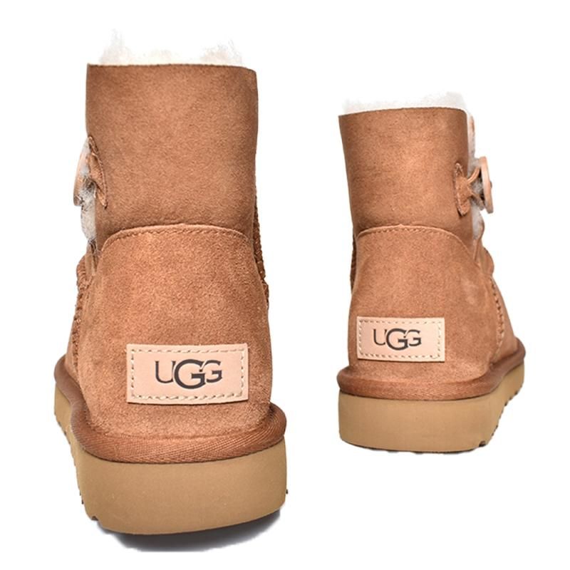 UGG WOMEN MINI BAILEY BUTTON Ⅱ CHESTNUT アグ ウィメンズ