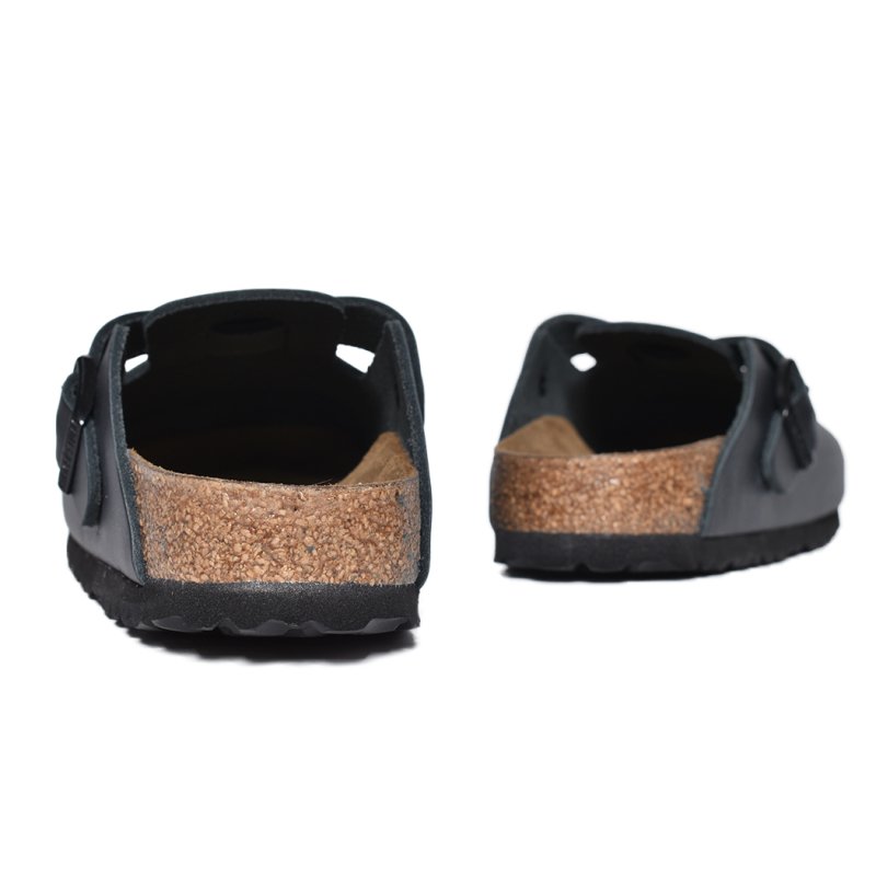 BIRKENSTOCK BOSTON Natural Leather ( NARROW FIT ) BLACK 