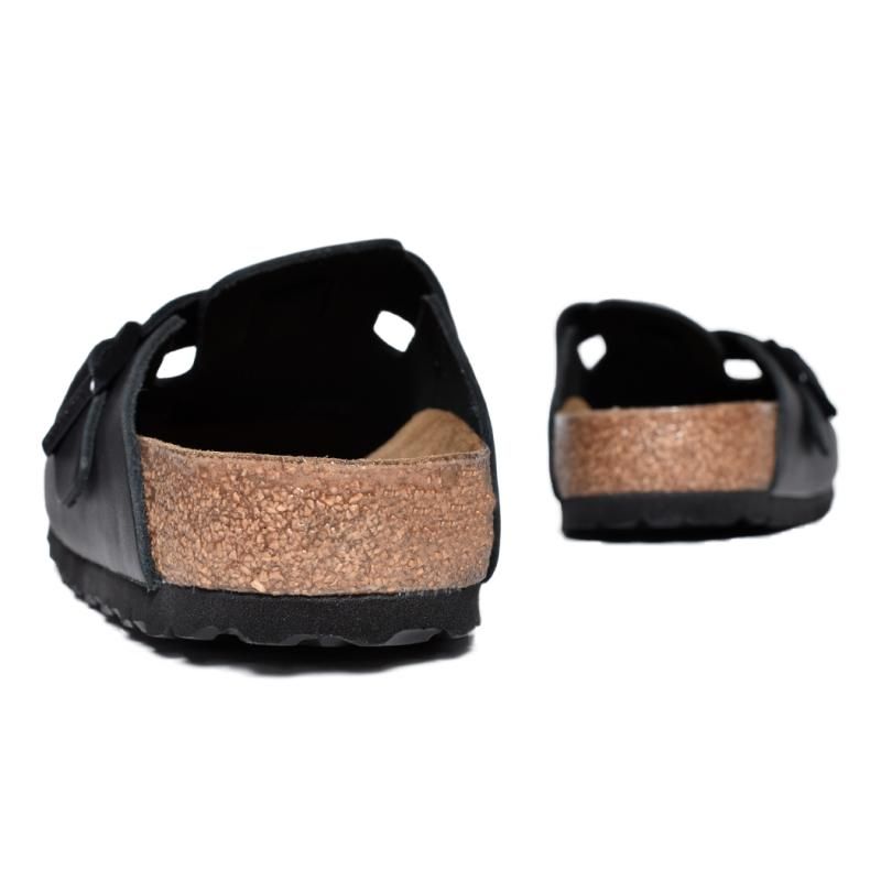 BIRKENSTOCK BOSTON Natural Leather ( REGULAR FIT ) BLACK