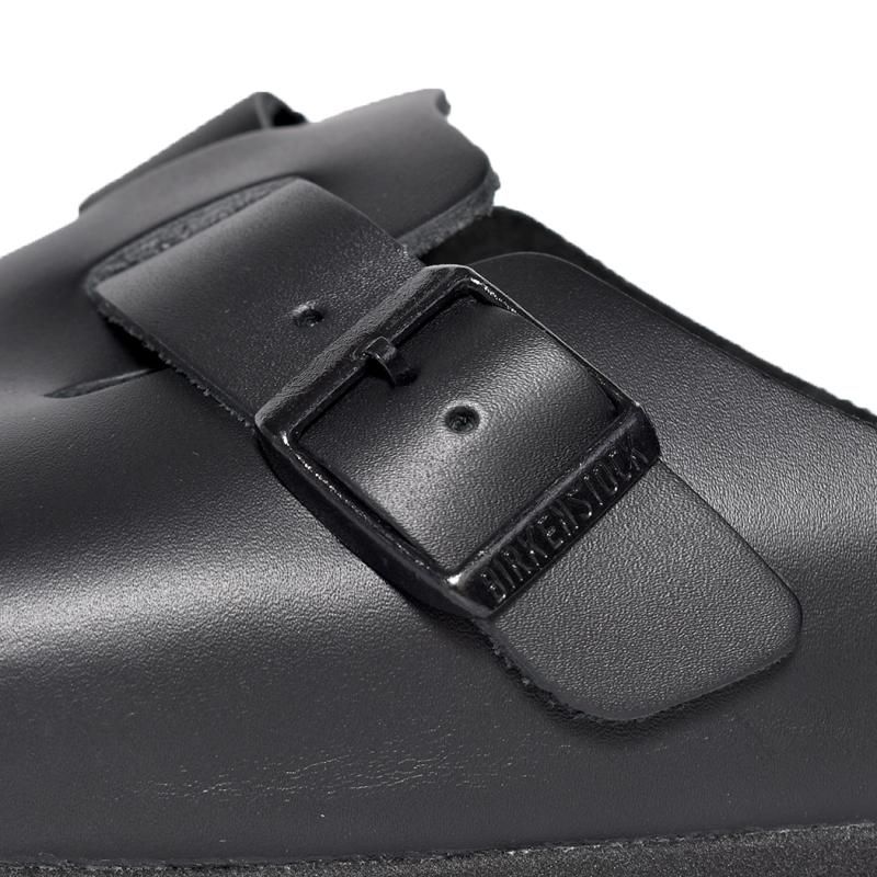 BIRKENSTOCK BOSTON Natural Leather ( REGULAR FIT ) BLACK
