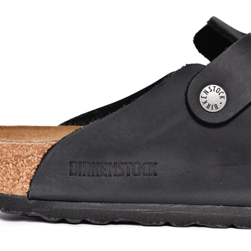 BIRKENSTOCK BOSTON Oiled Leather ( REGULAR FIT ) BLACK