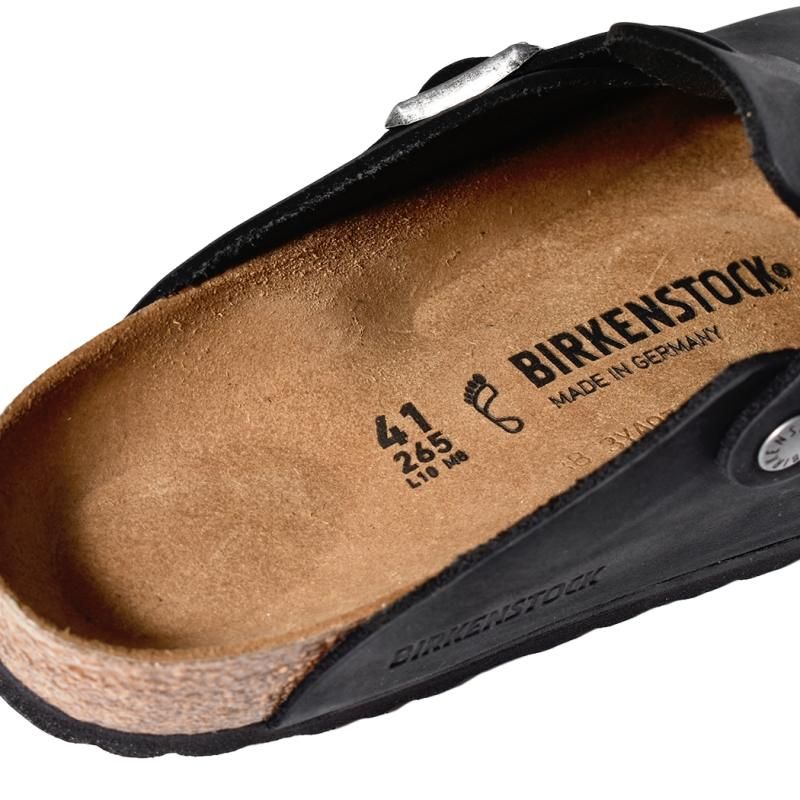 BIRKENSTOCK BOSTON Oiled Leather ( REGULAR FIT ) BLACK