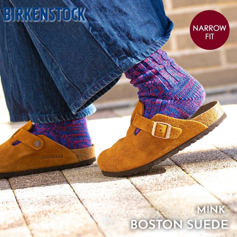 BIRKENSTOCK BOSTON SUEDE ( NARROW FIT ) MINK ビルケンシュトック ボストン スエード レディース サンダル  キャメル 1027119 - 海外限定 日本未発売 希少モデル スニーカー ショップ シューズ 大阪 北堀江 プレシャスプレイス【 IMPORT ...