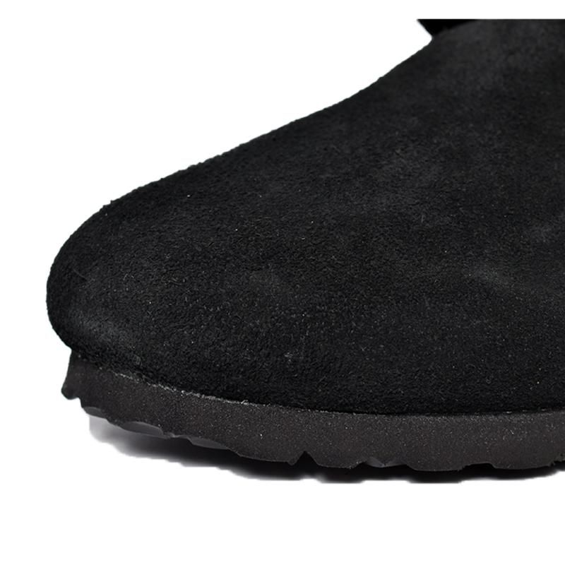 BIRKENSTOCK BOSTON SOFT FOOTBED SUEDE ( REGULAR FIT ) BLACK