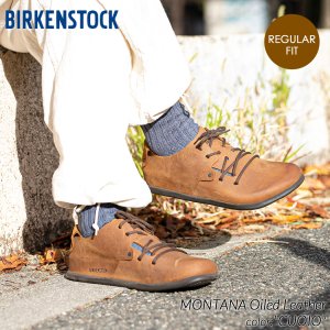 BIRKENSTOCK MONTANA Oiled Leather ( REGULAR FIT ) CUOIO ビルケンシュトック モンタナ レザー シューズ メンズ レースアップ 1004850
