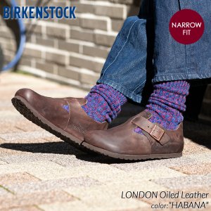 BIRKENSTOCK LONDON Oiled Leather ( NARROW FIT ) HABAN ビルケンシュトック ロンドン レザー シューズ レディース ベルト 166533