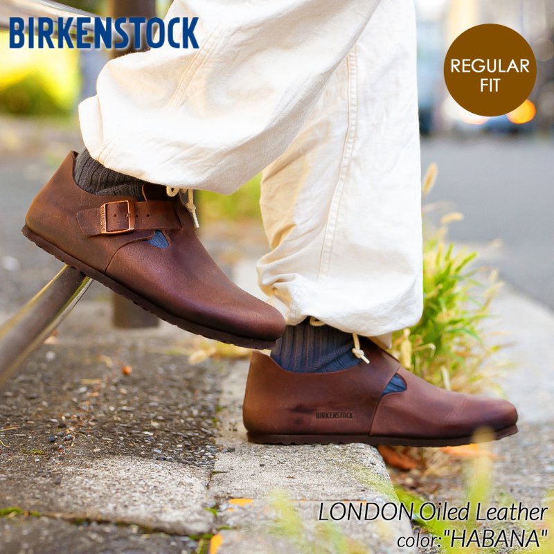 BIRKENSTOCK LONDON Oiled Leather ( REGULAR FIT ) HABANA