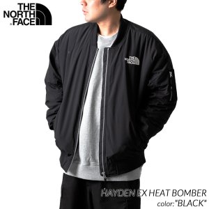 日本未発売 THE NORTH FACE HAYDEN EX HEAT BOMBER BLACK ザ ノースフェイス ボンバー ジャケット ( 海外限定 黒 MA-1 NJ3NP58J )