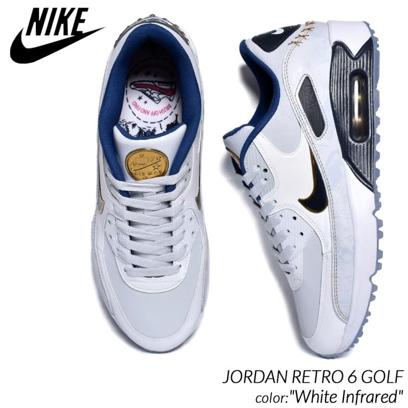 NIKE AIR MAX 90 GOLF NRG Pure Platinum ナイキ エアマックス ゴルフ スニーカー ( 白 ホワイト 青 金  ゴールド ゴルフシューズ FB5055-041 ) - 海外限定 日本未発売 希少モデル スニーカー ショップ シューズ 大阪 北堀江  プレシャスプレイス【 IMPORT