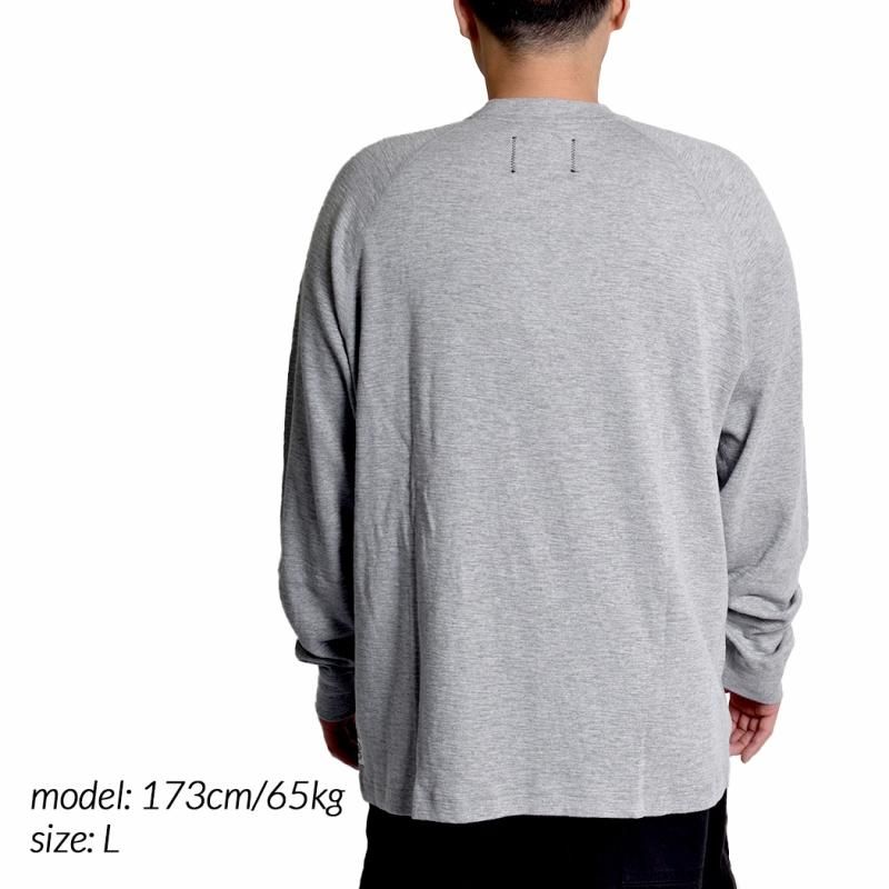 REIGNING CHAMP Knit 1X1 Slub Henley 