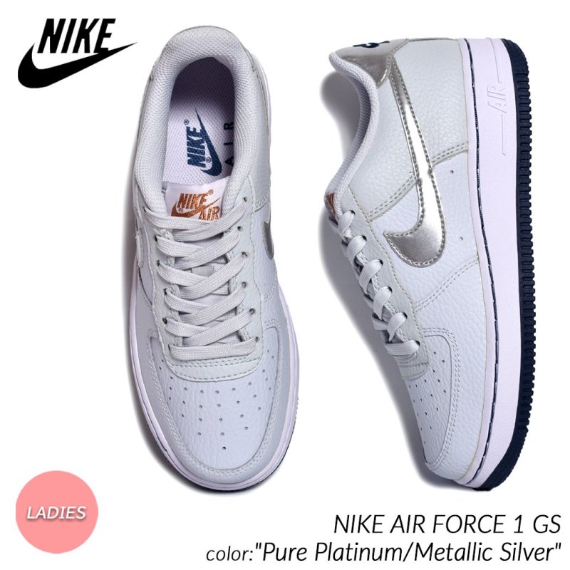 海外限定 NIKE AIR FORCE 1 GS Pure Platinum/Metallic Silver ナイキ エアフォース スニーカー  日本未発売 レディース ウィメンズ CT3839-004 - 海外限定 日本未発売 希少モデル スニーカー ショップ シューズ 大阪 北堀江  プレシャスプレイス【 IMPORT SHOES & CLOTHES ...