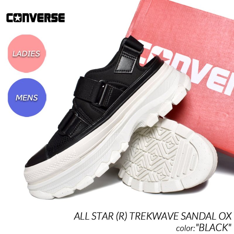 CONVERSE ALL STAR (R) TREKWAVE SANDAL OX BLACK コンバース オールスター トレックウェーブ サンダル  スニーカー ( 厚底 31310820 ) - 海外限定 日本未発売 希少モデル スニーカー ショップ シューズ 大阪 北堀江 プレシャスプレイス【  ...